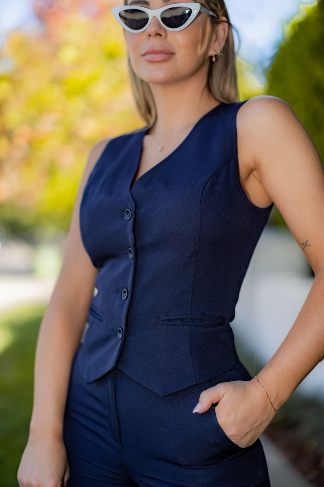 Navy vest