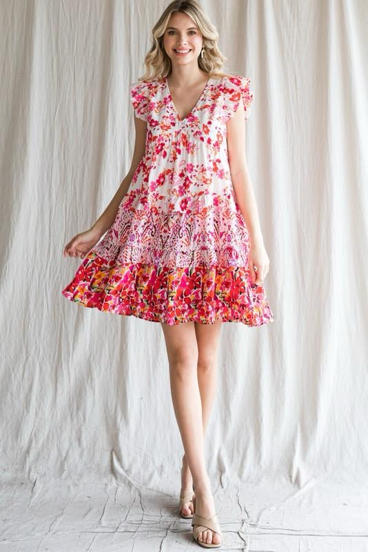 Flowered cute dress