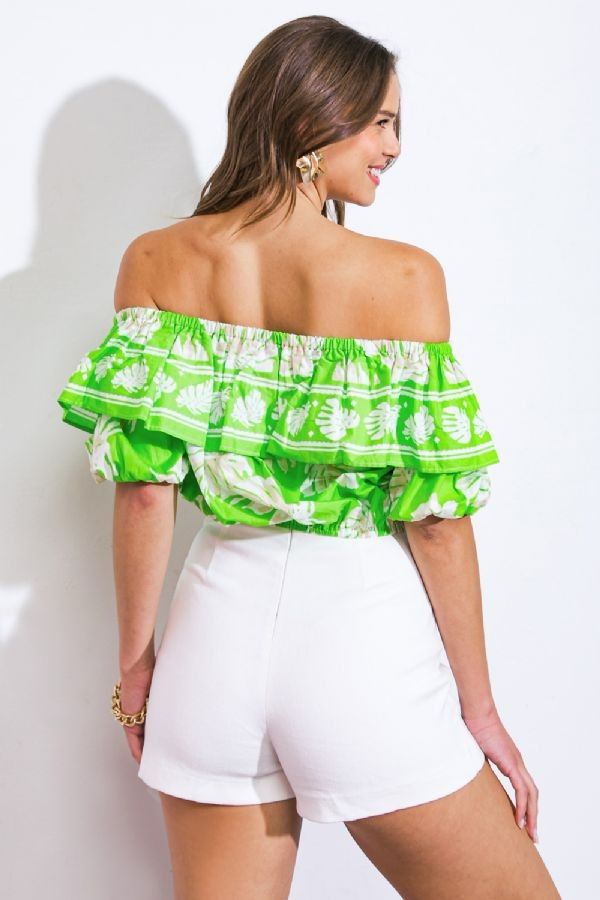 Green summer top