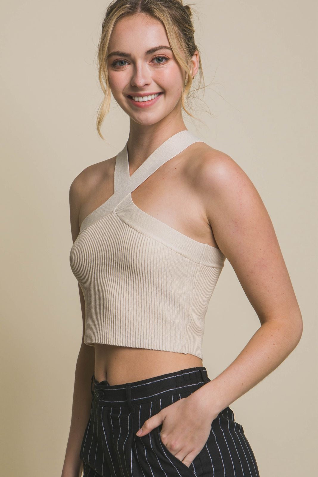 V halter top