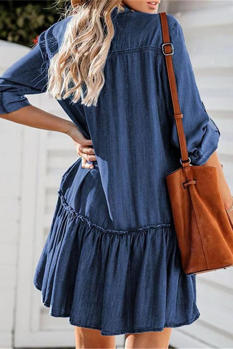 Denim mini dress