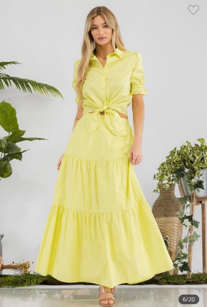 Yellow maxi dress