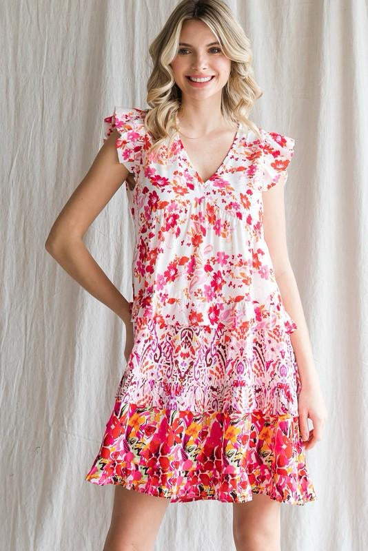 Flowered cute dress