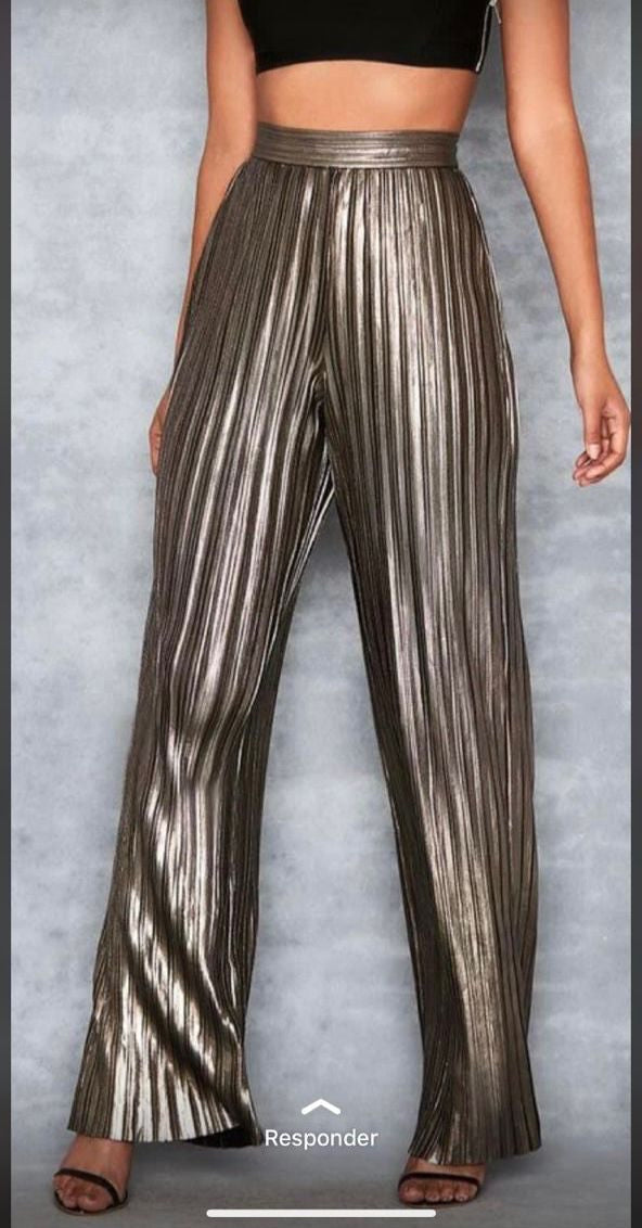 Metallic gold pant