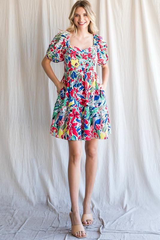 Flowered cute dress