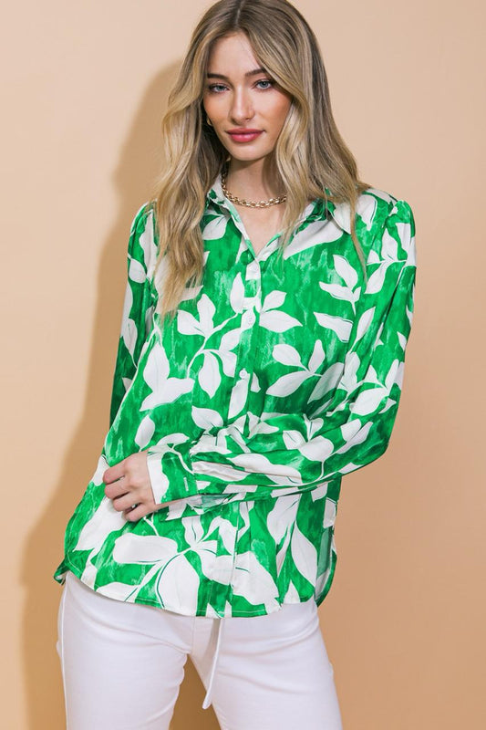 Green leaves top