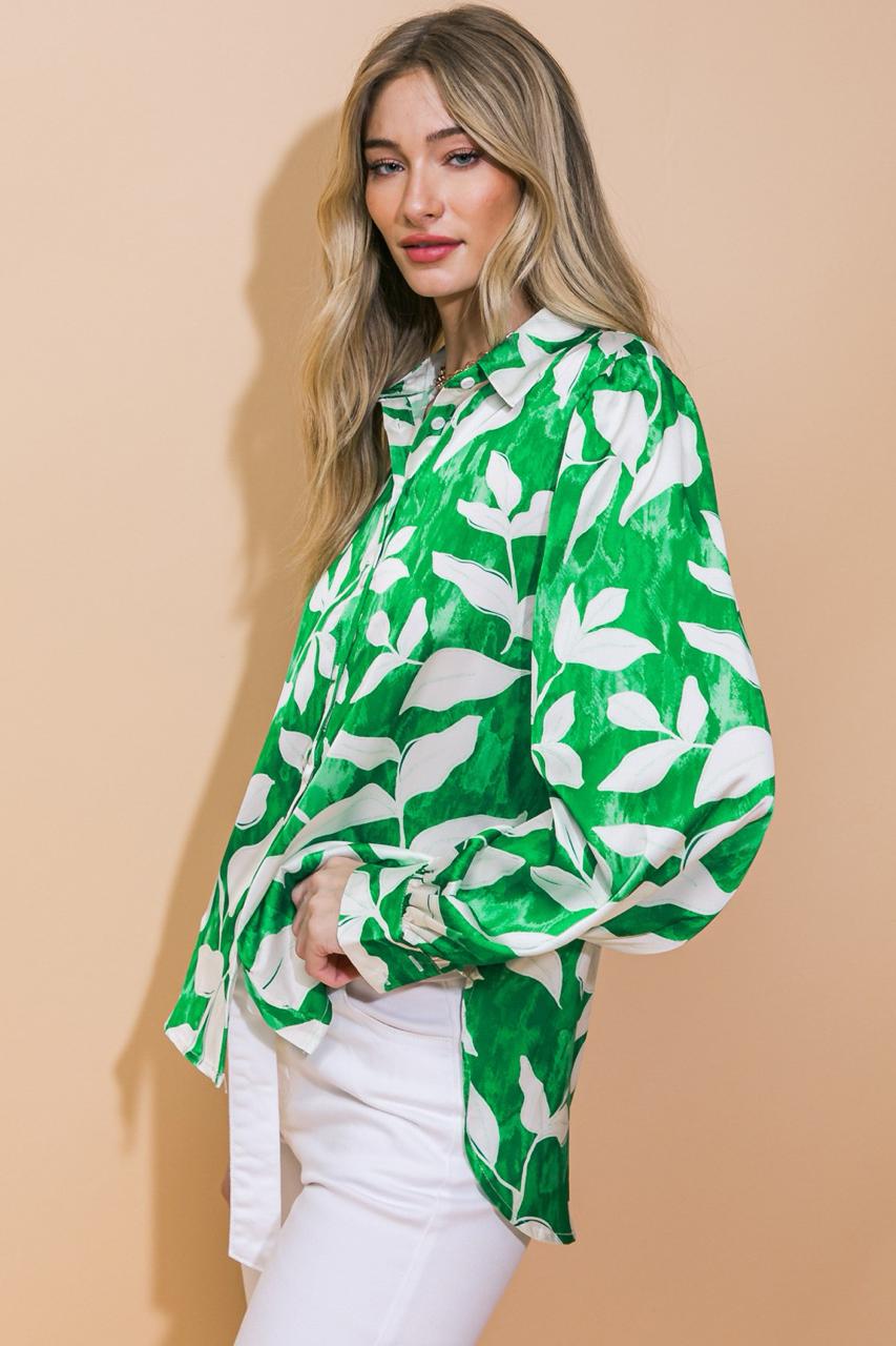 Green leaves top