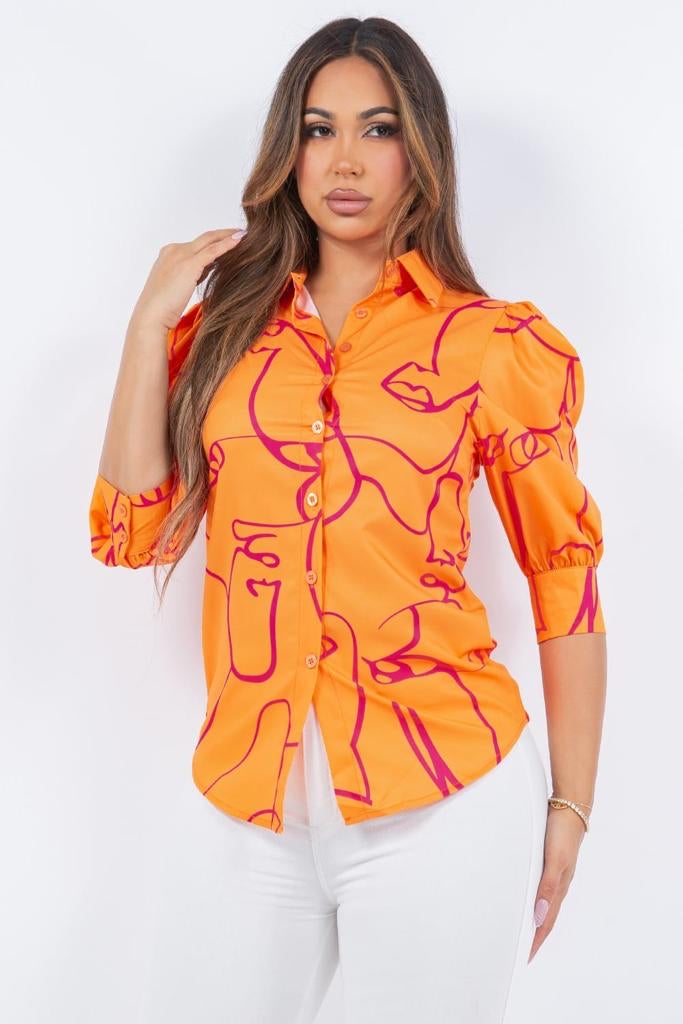 Color shirt naranja